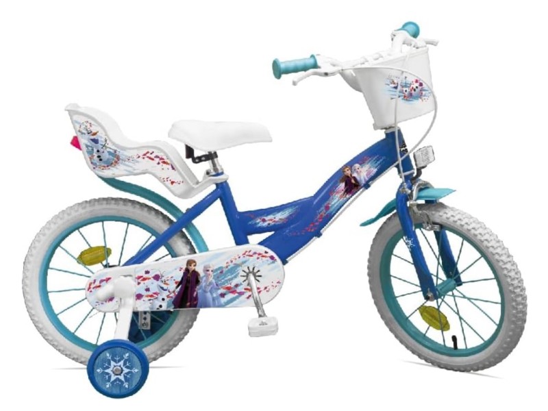 Bicicletta 14 Frozen dai 5 ai 7 anni con cestino
