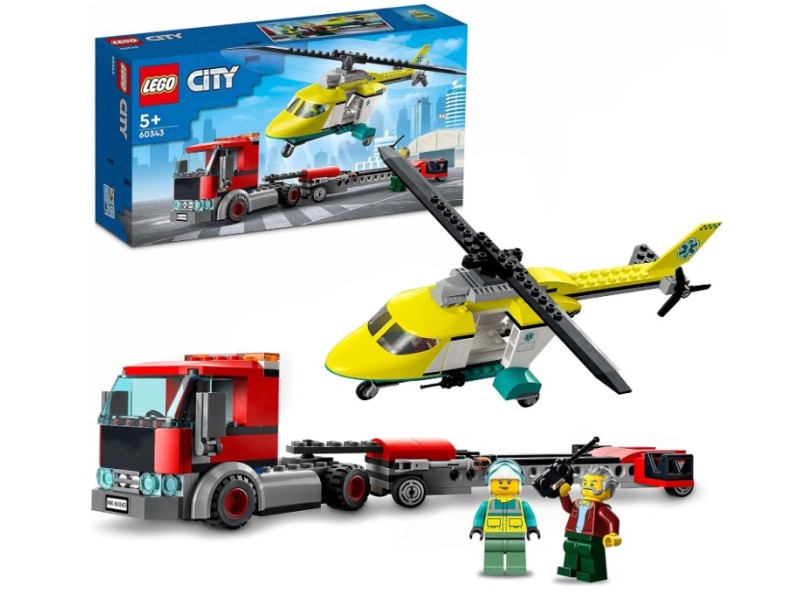Lego City camion Trasportatore salvataggio di Elicotteri 60343