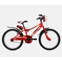 Bicicletta Mountain Bike bimbo misura 20 con 1 Velocita rosso e verde