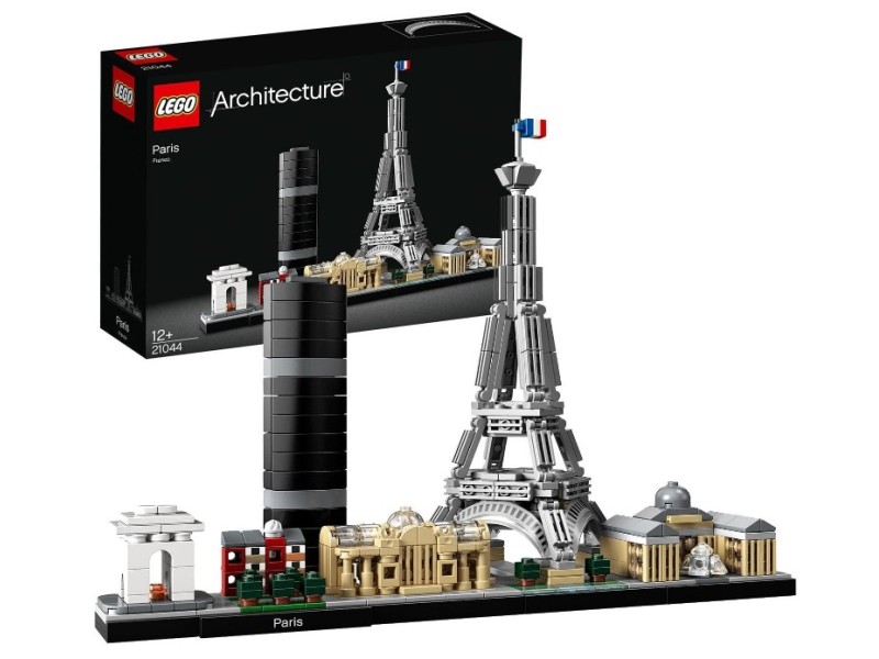 LEGO Architecture Parigi Set con Torre Eiffel e Museo del Louvre 21044