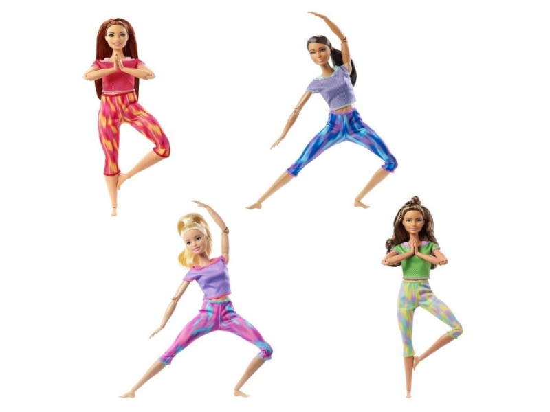 Barbie ginnaste made to move 22 articolazioni per praticare stretching e yoga