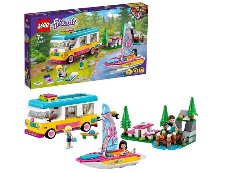 LEGO Friends Camper Van nel Bosco con Barca a Vela 41681