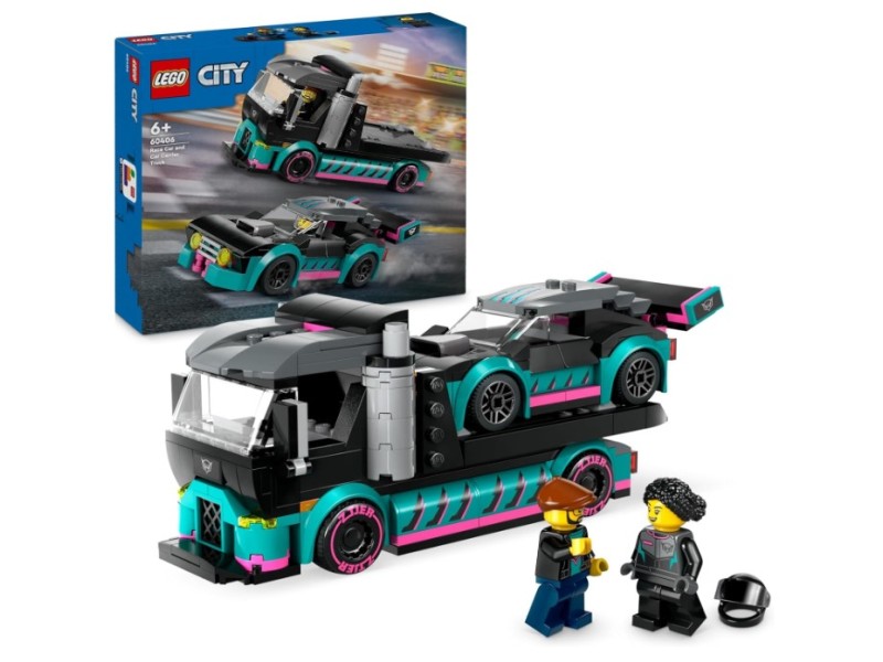 Lego City Auto da Corsa e Camion Trasportatore 60406