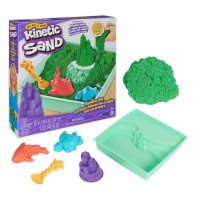 Sabbia Cinetica Kinetic Sand Viola Blu e Verde Playset Castelli con Vaschetta