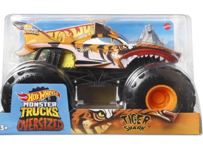 Auto Monster Truck con ruote giganti Hot Wheels Tiger Shark